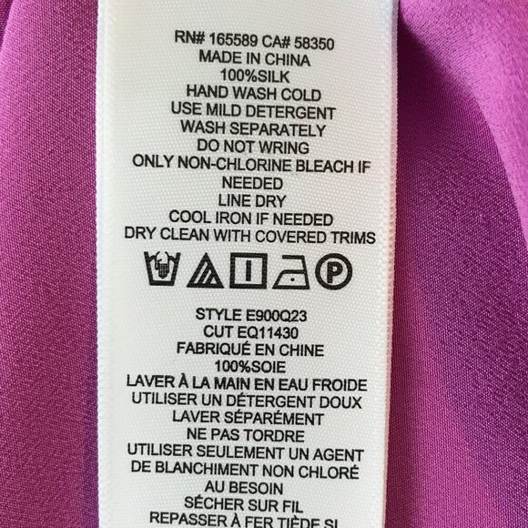 Equipment Femme 100% Silk Pink Button Down Blouse Size M - Picture 6 of 6